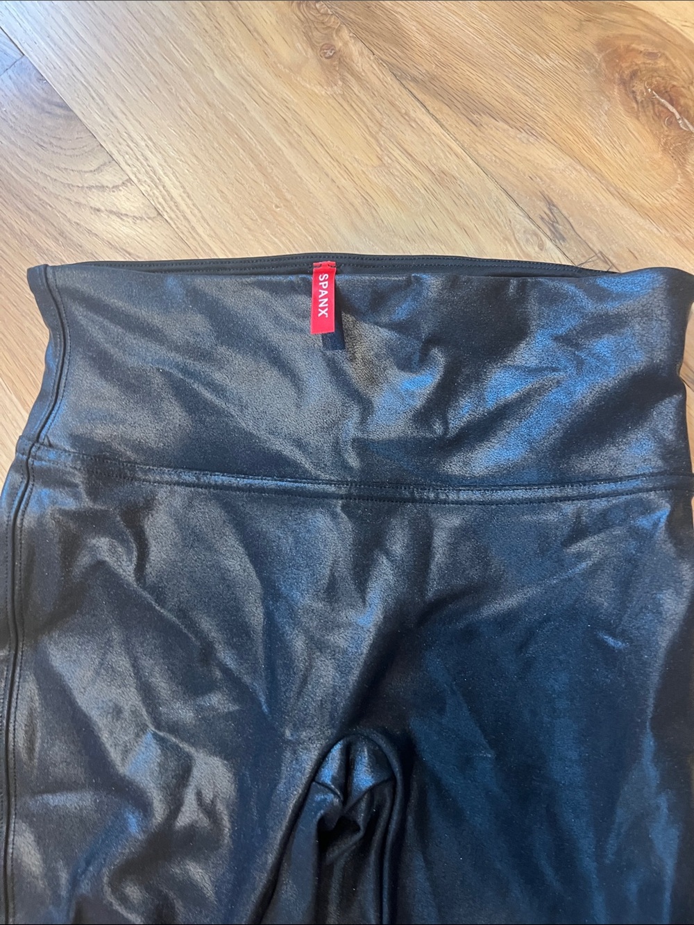 Spanx Faux Leather High-Waist Black Leggings - Sz Small - Picture 5 of 5